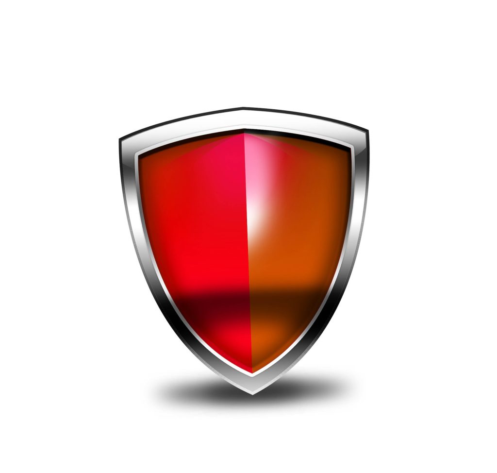 Red security shield